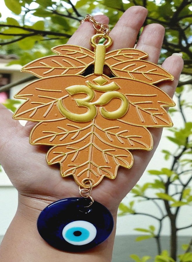 ARTISKRITI Om Evil Eye Hanging Home Decoration Items for Living Room Nazar Battu for Home House Entrance Door, Light Orange - Image 5